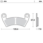 Moto Master Nitro ATV Brake Pads For Polaris General 1000 2016-2017 - Front Left