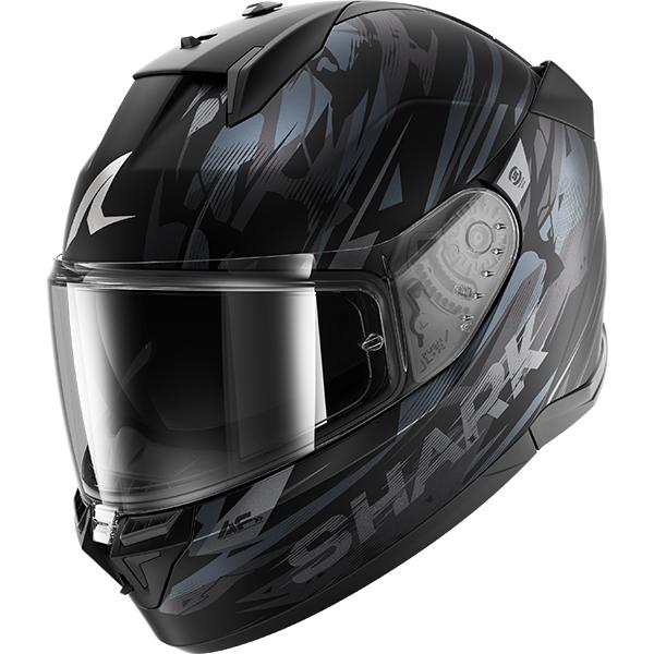 Shark D-Skwal 3 Full Face Motorcycle Helmet - Inkrider Mat KAA
