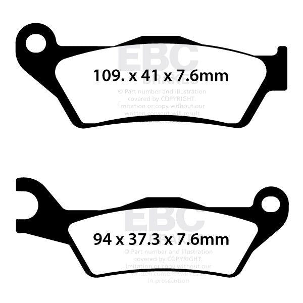 EBC SFA Series Organic Scooter Brake Pads For Vespa GTS 310 HPE ABS 2025-2026 Front