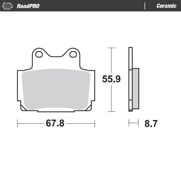 Moto Master Ceramic Brake Pads For Yamaha FZ 600 1986-1988 - Front