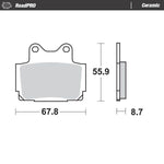 Moto Master Ceramic Brake Pads For Yamaha FZ 600 1986-1988 - Front