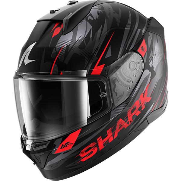 Shark D-Skwal 3 Full Face Motorcycle Helmet - Inkrider Mat KAR