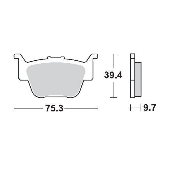Moto Master Racing Brake Pads For Honda TRX420 FA 2009-2013 - Rear