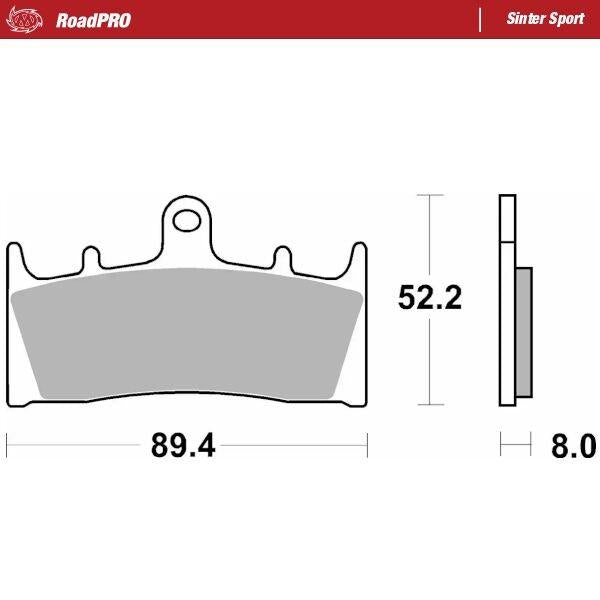 Moto Master RoadPro Sinter Sport Brake Pads For Suzuki GSF 1200 2001-2005 Fits Front Left Or Right