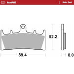 Moto Master RoadPro Sinter Sport Brake Pads For Suzuki GSF 1200 2001-2005 Fits Front Left Or Right