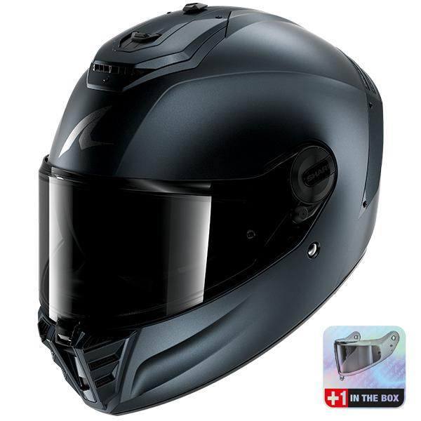 Shark Spartan RS Full Face Motorcycle Helmet - Dark Shadow Mat B16