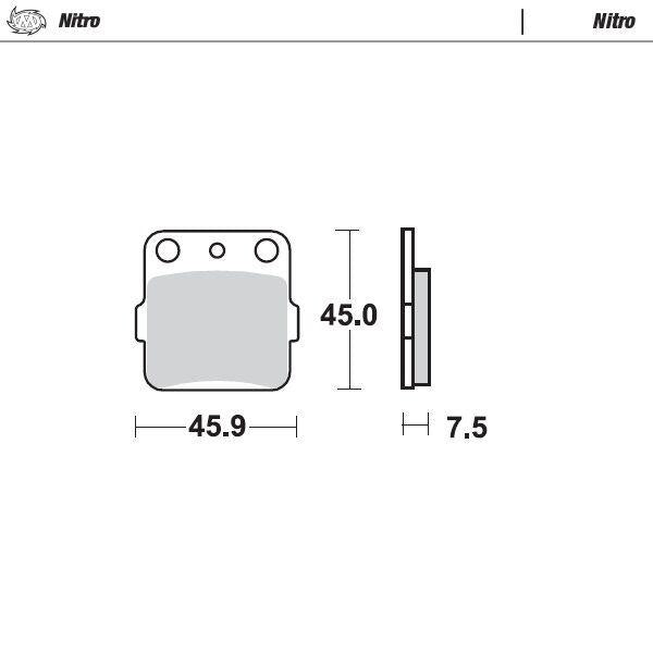 Moto Master Nitro ATV Brake Pads For Arctic Cat Textron 400 2X4 2004-2008 Front Left