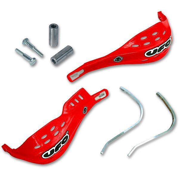 UFO Jumpy Supermotard Hand Guards For Pro Taper Handlebars - Red