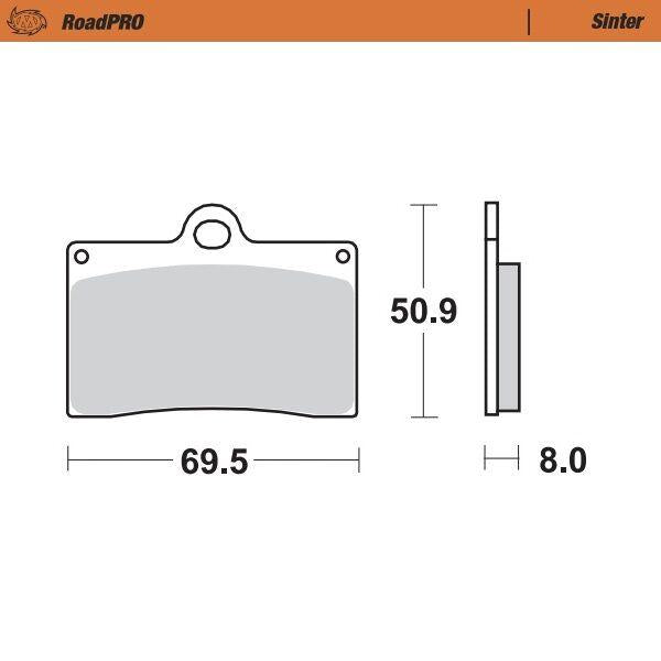 Moto Master RoadPRO Sinter Brake Pads Front For Laverda 650 1992-1994 Front