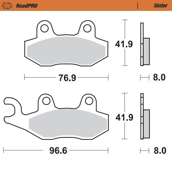 Moto Master RoadPro Sintered Metal Brake Pads For Triumph America 800 2003-2006 Rear