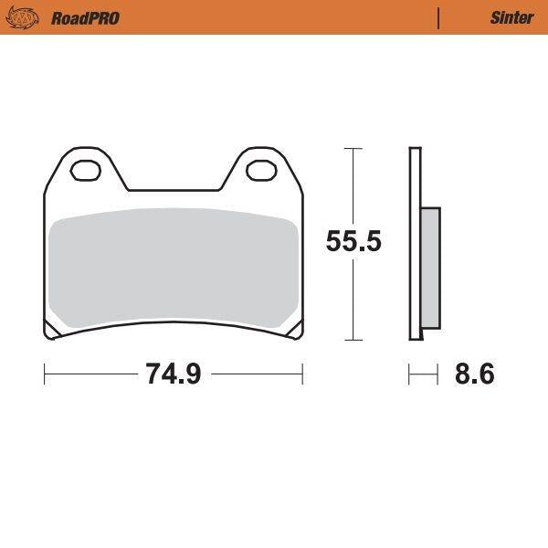 Moto Master RoadPRO Sinter Brake Pads Front For Benelli 402S ABS 2018 Front