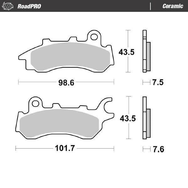 Moto Master Ceramic Brake Pads For Honda CB 125F CBS 2019-2024 Front