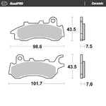 Moto Master Ceramic Brake Pads For Honda CB 125F CBS 2019-2024 Front