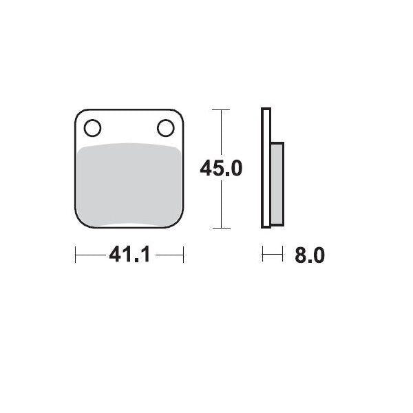 Moto Master Racing Brake Pads For Honda ATC250R 1981 - Front Left