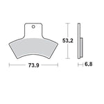 Moto Master Racing Brake Pads For Polaris 455 4X4 1999-2001 - Rear
