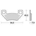 Moto Master Racing Brake Pads For Arctic Cat Textron 250 2X4 2005-2008 - Front Left