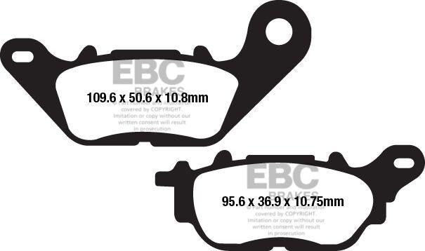EBC FA Series Organic Brake Pads For Yamaha MT-03 ABS 2016-2022 Rear
