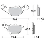 Moto Master Racing GP SinterPRO Brake Pads For Suzuki RM 80 1996-2001 Front Left