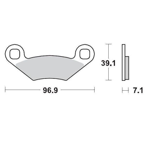 Moto Master Racing Brake Pads For Polaris Outlaw 450 MXR 2009-2010 - Front Left