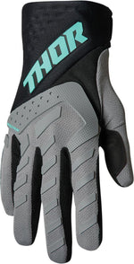 Thor Spectrum Gloves - Black Grey Mint