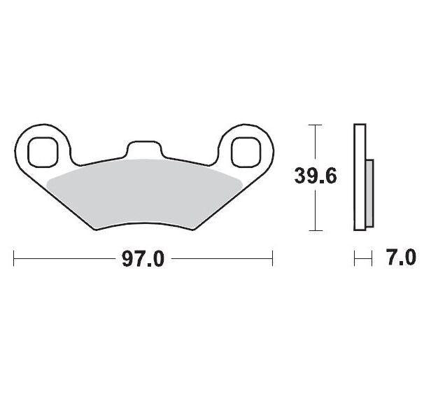 Moto Master Racing Brake Pads For Polaris 300 2X4 1994-1995 - Front Left