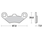 Moto Master Racing Brake Pads For Polaris 300 2X4 1994-1995 - Front Left