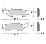 Moto Master Racing Brake Pads For Yamaha WRF250 2017 & 2019 - Front