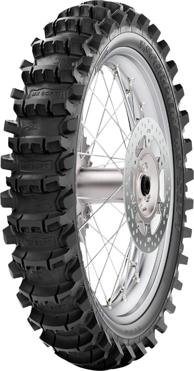 Pirelli Scorpion MX Soft Rear Tyre Blackwall  65M 120 80-18"
