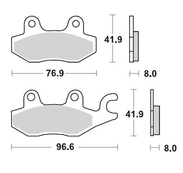 Moto Master Racing Brake Pads For Arctic Cat Textron 50 2X4 2006-2008 - Rear