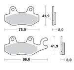 Moto Master Racing Brake Pads For Arctic Cat Textron 50 2X4 2006-2008 - Rear