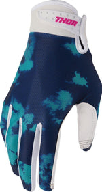 Thor Youth Launchmode Bleach Gloves - Aqua/White