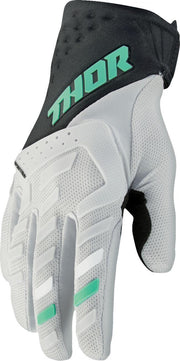Thor Womens Spectrum Gloves - Black Grey Mint
