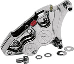 Performance Machine Four Piston Differential-Bore Caliper For Harley Davidson FLH Electra Glide Belt Drive 1984 Front Left - Polished