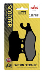 SBS HF Street Ceramic Organic Rear Brake Pads For Piaggio Beverly 300 I.E. 2011-2019
