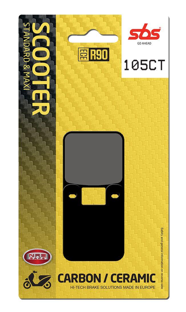 SBS Carbon Tech Organic Front Brake Pads For Derbi Atlantis 100 2004-2006