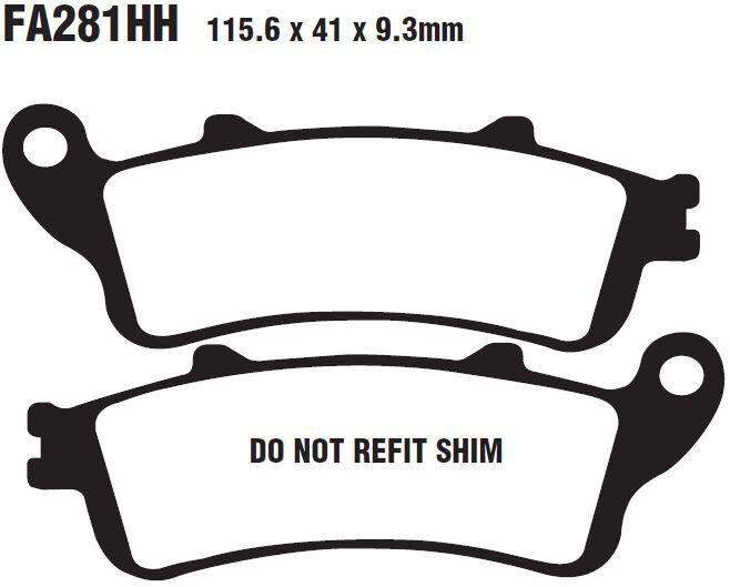 EBC SFA-HH Series Sintered Scooter Brake Pads For Honda FES 125 Pantheon 1998-2006 Front