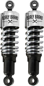 Burly Slammer Shocks For Harley Davidson XL 1200 C 1996-2003 267.00 mm (10.50") - Black Chrome
