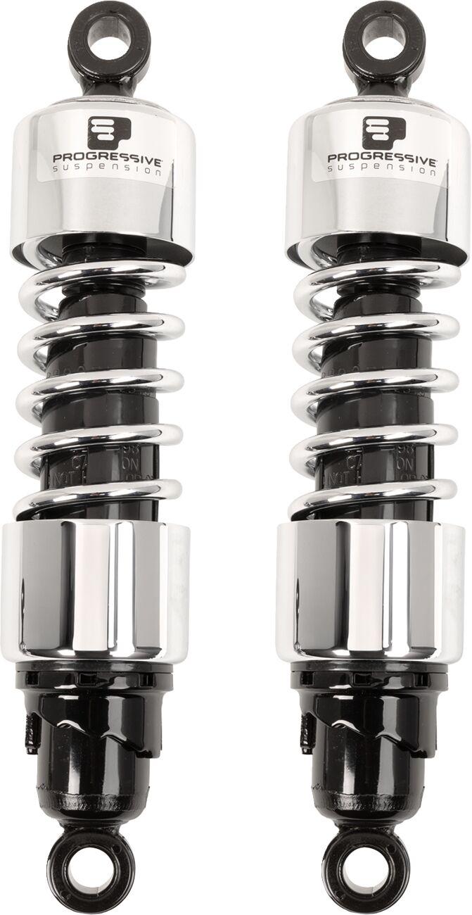 Progressive Suspension 412 Series Shocks For Harley Davidson FLH 1868 ABS 2021 305.00 mm (12.00") - Chrome