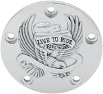 Drag Specialties Live To Ride Points Cover For Harley Davidson FLD 1690 2012-2013 - Black Chrome