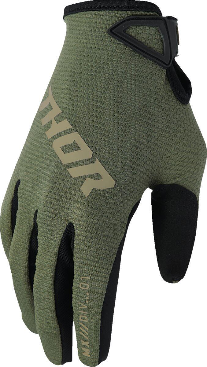 Thor Ridemode Static Gloves - Black/Camo Green