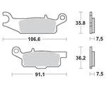 Moto Master Racing Brake Pads For Yamaha YFM250R 2008-2013 - Front Right