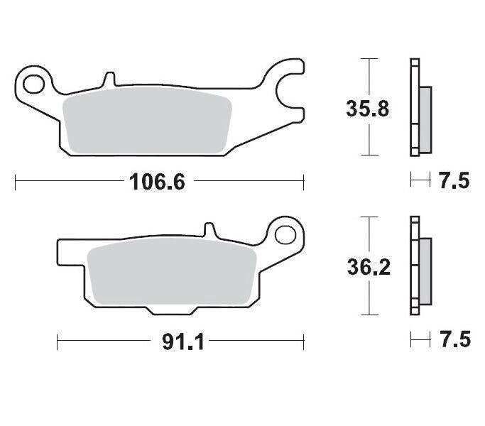 Moto Master Racing Brake Pads For Yamaha YFM250R 2008-2013 - Front Left