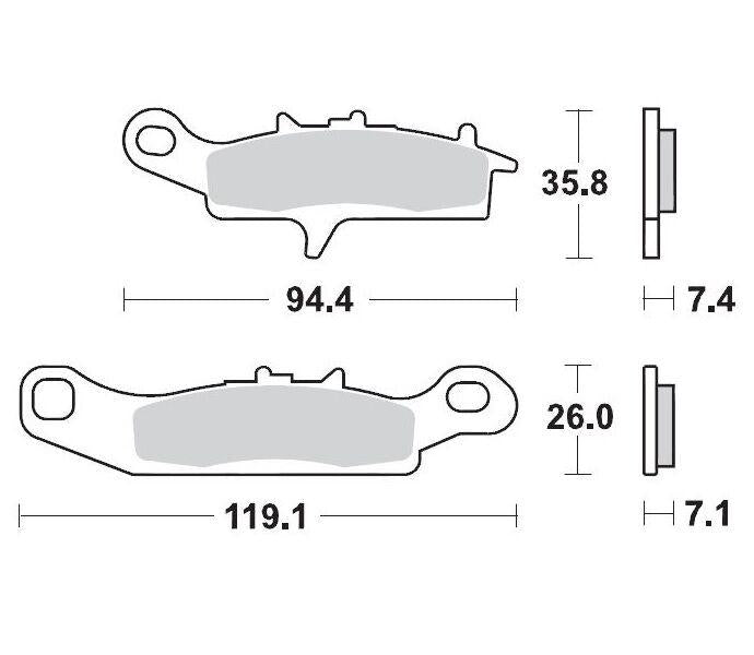 Moto Master Racing Brake Pads For Kawasaki KFX450R 2x4 2008-2014 Front Right
