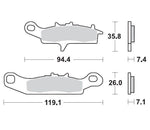Moto Master Racing Brake Pads For Kawasaki KFX450R 2x4 2008-2014 Front Right