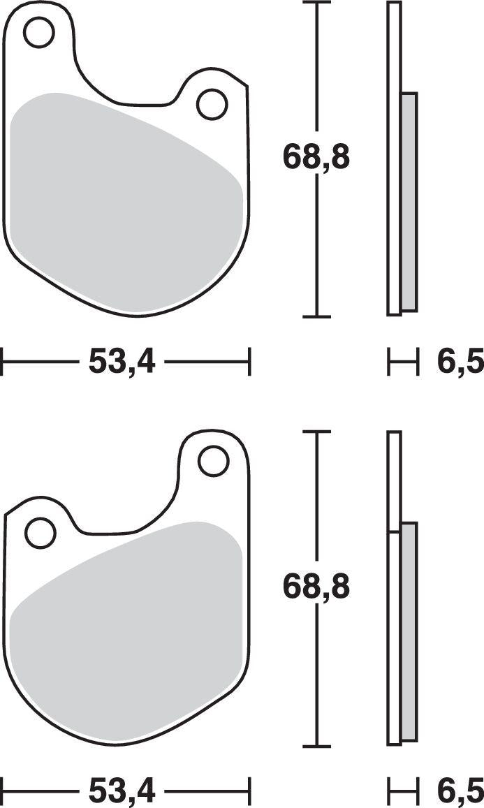 TRW All Round Sintered Metal Brake Pads For Harley Davidson FX 1200 1974-1979 Front
