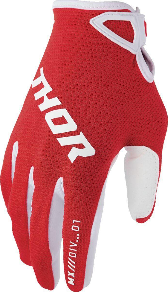 Thor Ridemode Static Gloves - Red/White