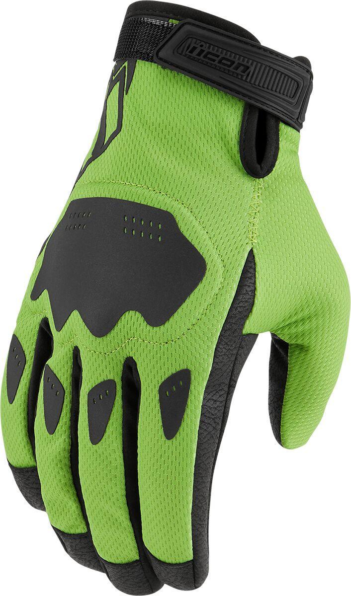 Icon Hooligan CE Gloves - Black Green
