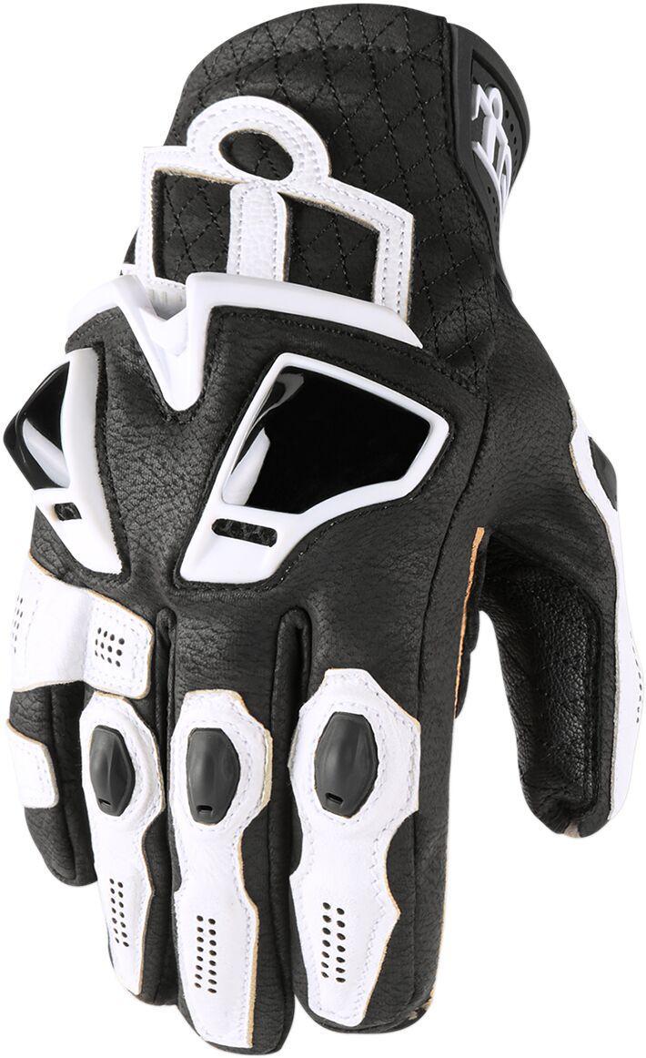 Icon Hypersport Short Gloves - Black Brown White