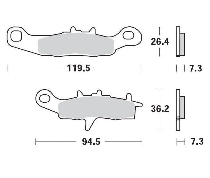 Moto Master Racing Brake Pads For Kawasaki KX100 1997-2015 & 2019-2021 - Front