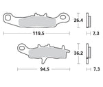 Moto Master Racing Brake Pads For Kawasaki KX100 1997-2015 & 2019-2021 - Front